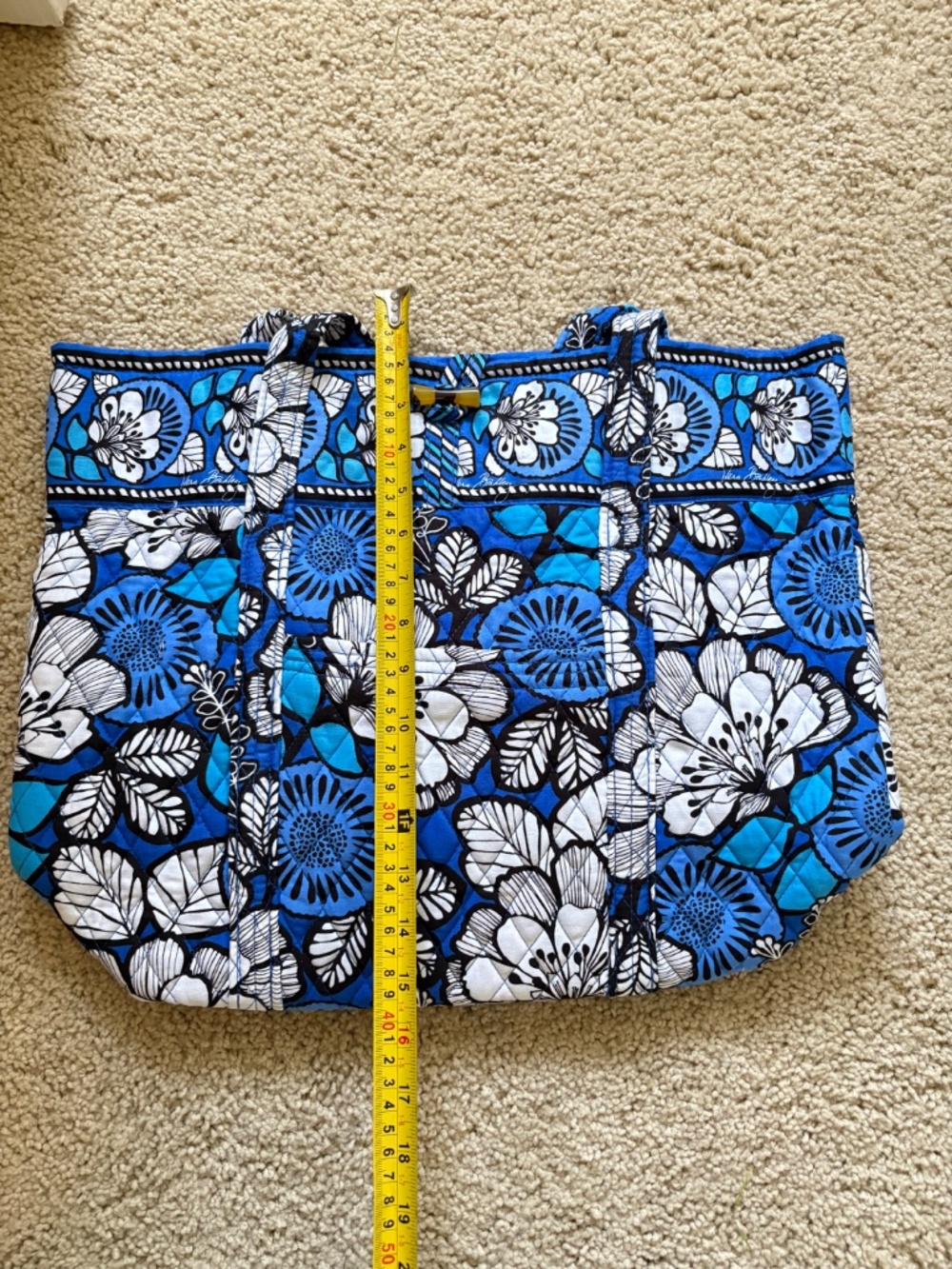 Vera Bradley Blue Bayou Bucket Tote Bag NEW with Tags - Picture 7 of 7